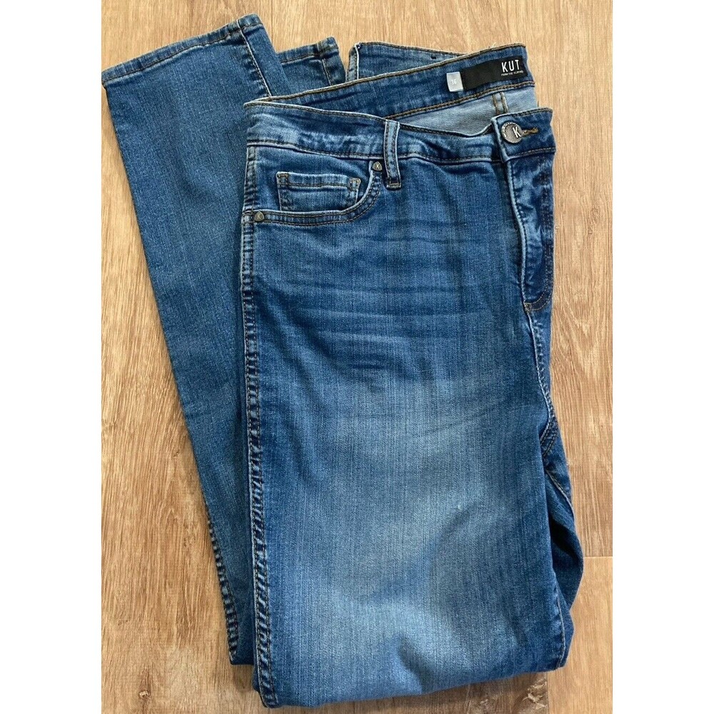 KUT from the Kloth Jeans Womens 16 Blue Diana Fab AB Skinny Medium Rise Taper 34